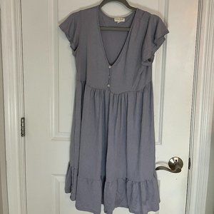 See You Monday Blue Pullover Casual Baby-doll Dress